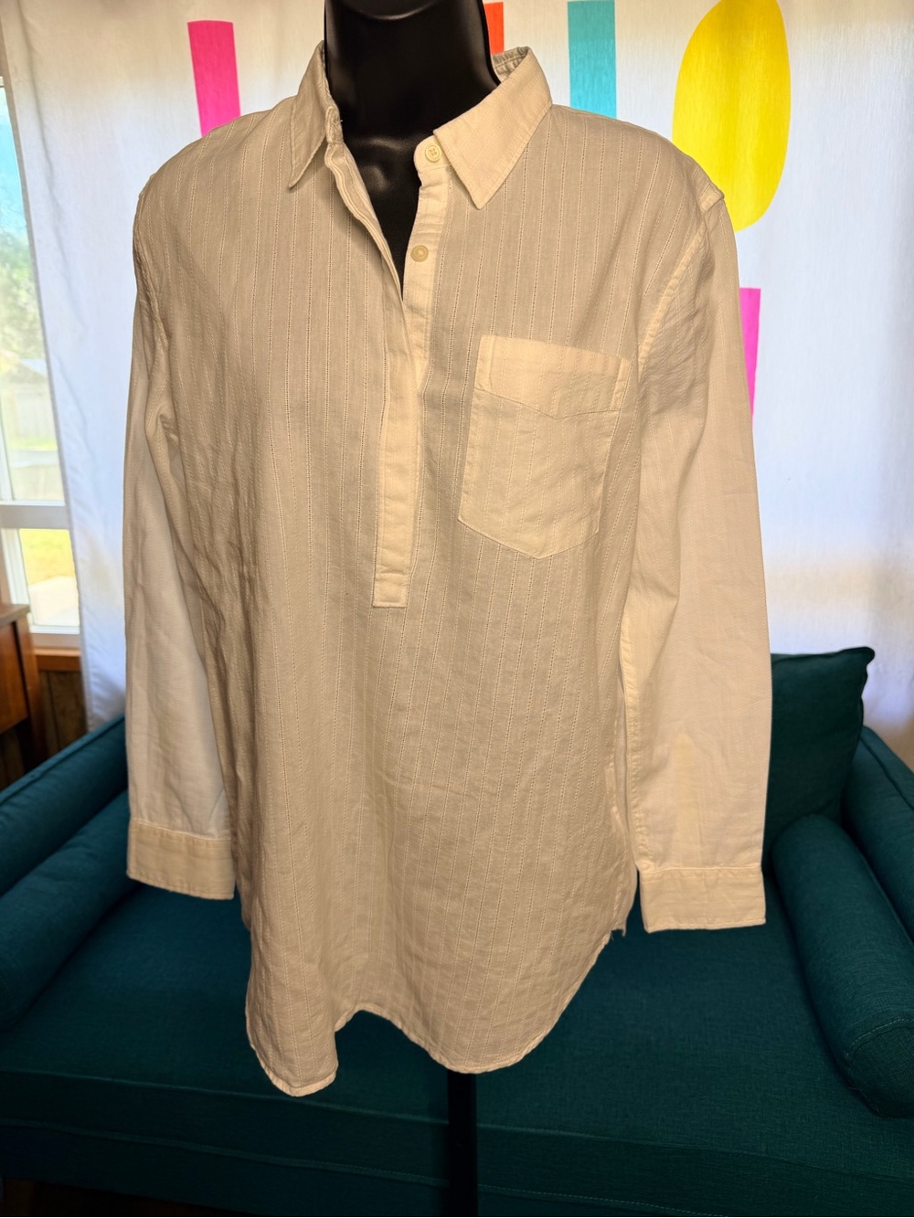 GAP 100% Cotton Button-Down Popover Shirt NWT